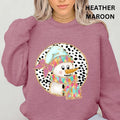 Colorful Faux Glitter Snowman #3 Sweatshirt Sleeve Casual Cotton Polyester Oversized sweatshirt - Comfort Crewneck...