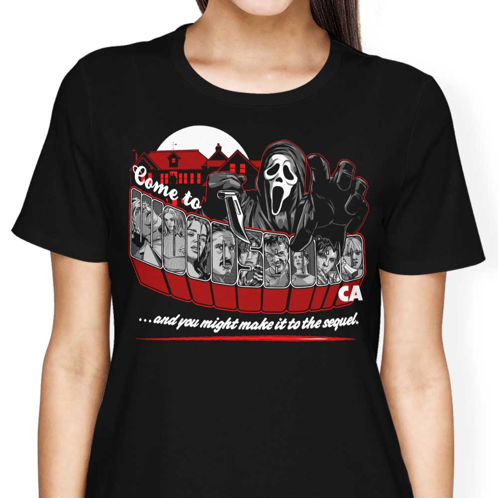 Come to Woodsboro - Women's Apparel T-Shirts, Hoodie, Sweatshirt | CiraTrend.com (Image 3)