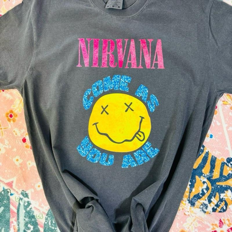 Come as you are band graphic T shirt  | Pepper comfort colors T shirt Hoodie, Sweatshirt | CiraTrend.com