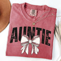 Comfort Colors Auntie Baseball Shirt, Baseball Bow Shirt, Sport Aunt Shirt, Aunt Baseball T-Shirt, Gift for Aunt Hoodie,...