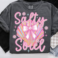 Comfort Colors Clam Pearl Coquette Salty Soul T-Shirt, Summer Vibes Pink Clam Shirt, Beach T-Shirt, Pink Summer Shirt,...