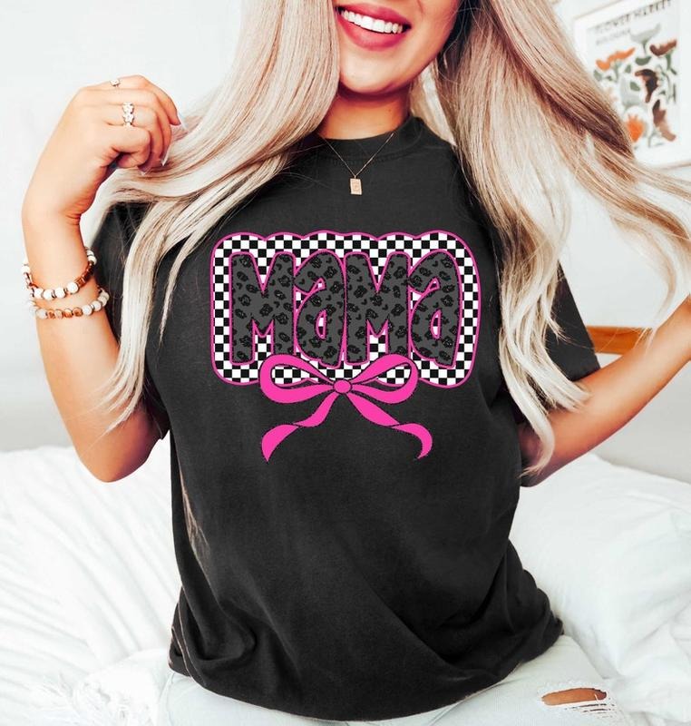 Comfort Colors Coquette Mama Bow Shirt, Mama T-Shirt, Mothers Day Gift for Mom Birthday Gift For New Mom Gift Hoodie,...