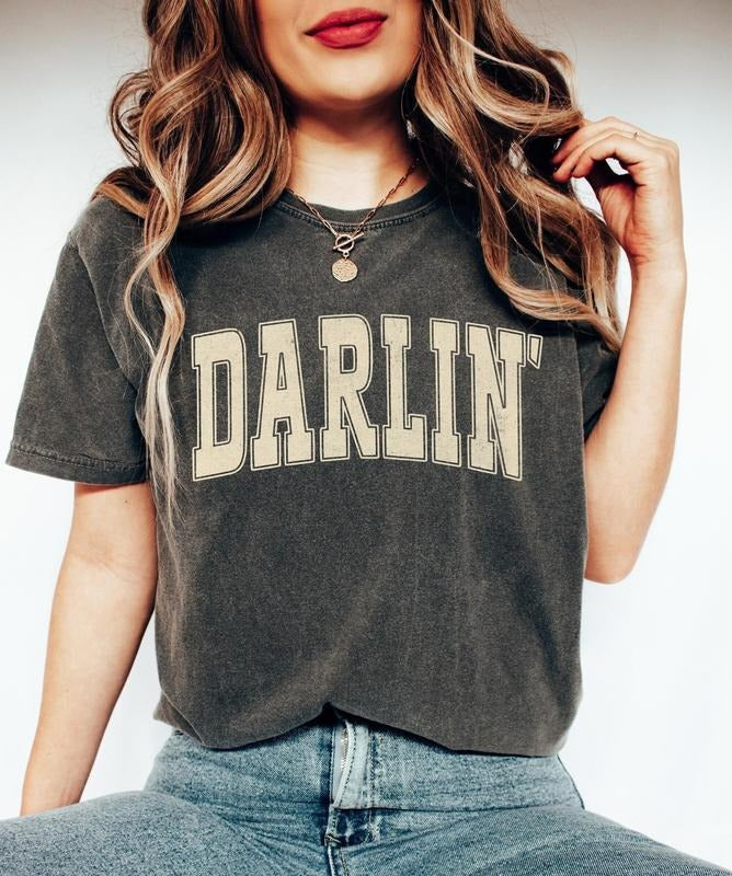 Comfort Colors Darlin' T-Shirt, Western T-Shirt, Southern Shirt, Country Girl Gift, Concert Tee, Texas Women T-Shirt,...