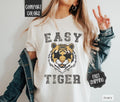 Comfort Colors Easy Tiger Shirt Women's Fitted Crew Neck Casual Summer Top 100% US Cotton Oversized Streetwear Hoodie,...