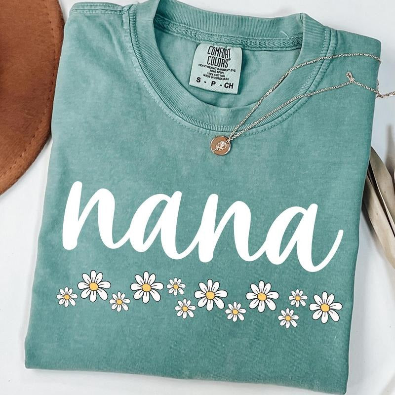 Comfort Colors Floral Daisy Nana Shirt, New Nana Gift, Mother's Day Gift Hoodie, Sweatshirt | CiraTrend.com