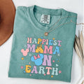Comfort Colors Happiest Mama On Earth Shirt, Mother's Day Gift, Mama Shirt, Castle Mama Shirt, Gift for Mom Hoodie,...