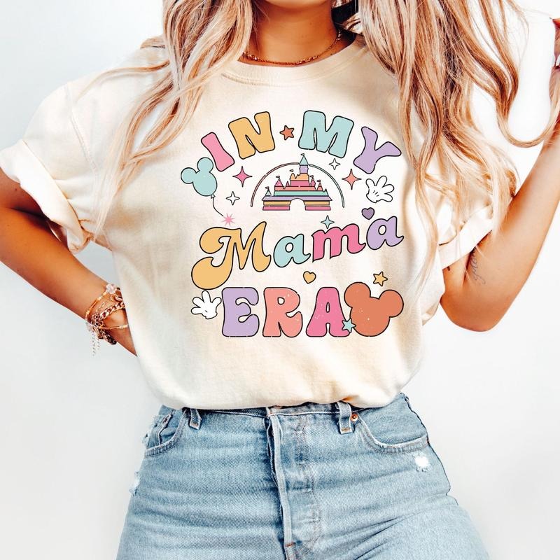 Comfort Colors In My Mama Era T-Shirt, Mothers Day T-Shirt, Watercolor Mama Shirt, Castle Mom T-Shirt, Gift For Mom...