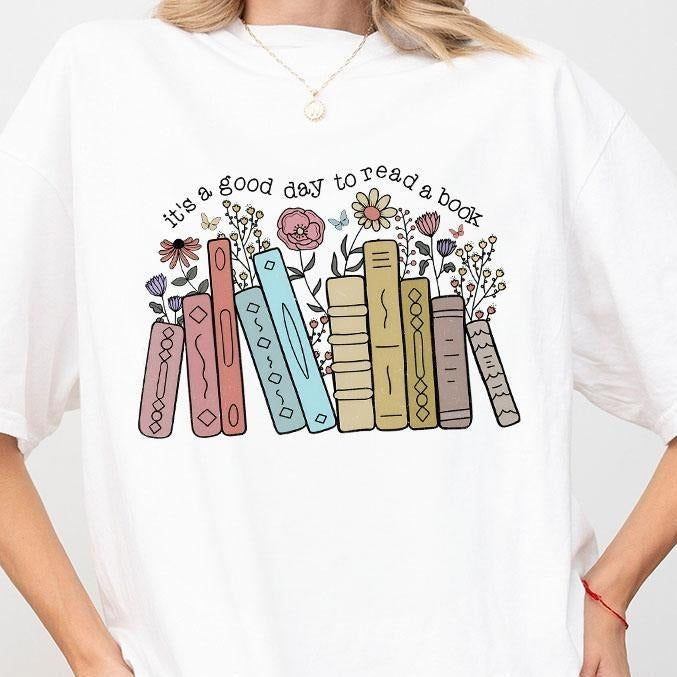 Comfort Colors It's A Good Day To Read A Book Shirt, Book Lover T-Shirt, Teacher Shirt,Reading Shirt, Back To School...