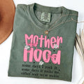 Comfort Colors Motherhood Coquette Bow Shirt, Retro Motherhood Shirt, Funny Mom Sarcastic Mama T-Shirt, Mothers Day Gift...