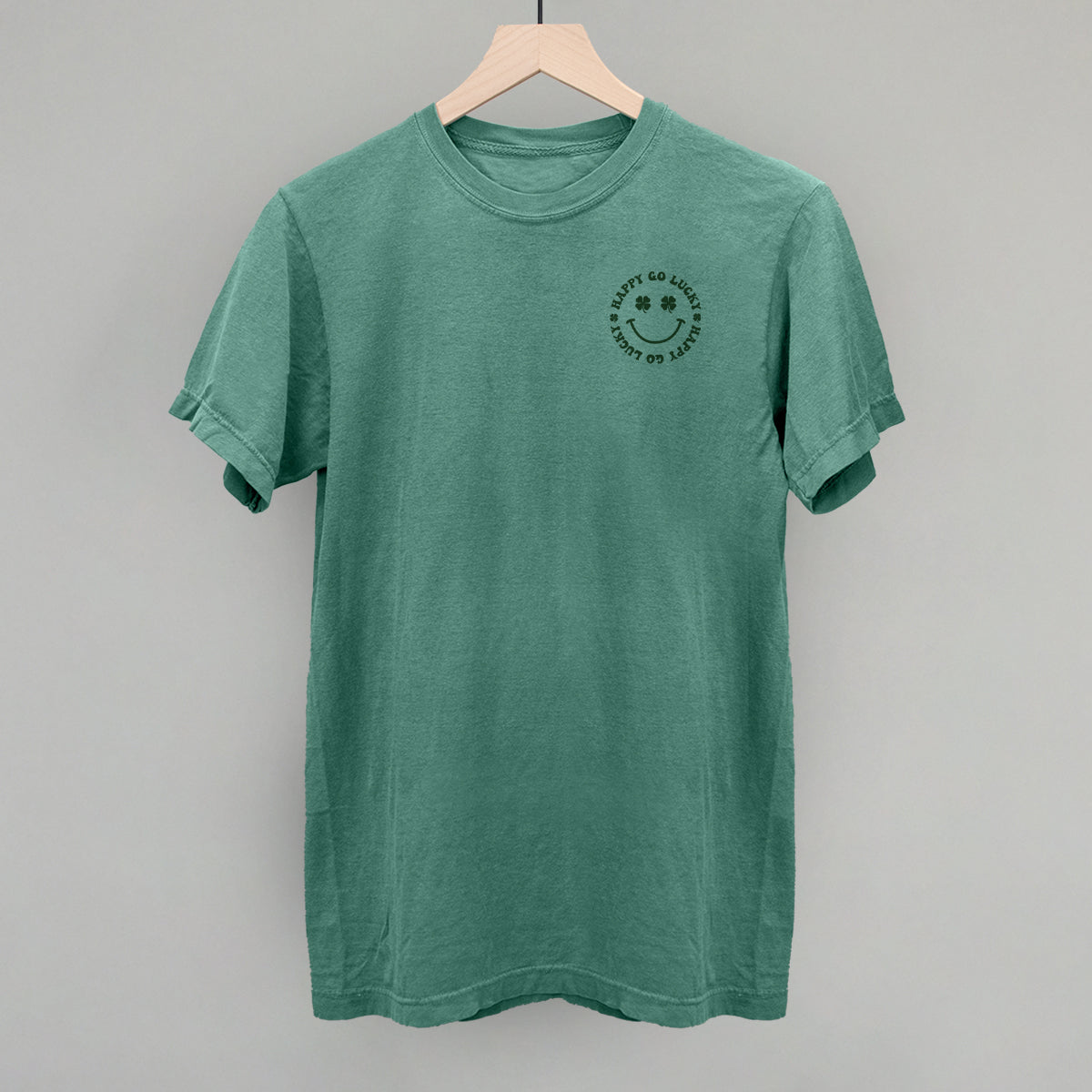 Happy Go Lucky Clover (Left Chest) T-Shirts, Hoodie, Sweatshirt | CiraTrend.com (Image 1)