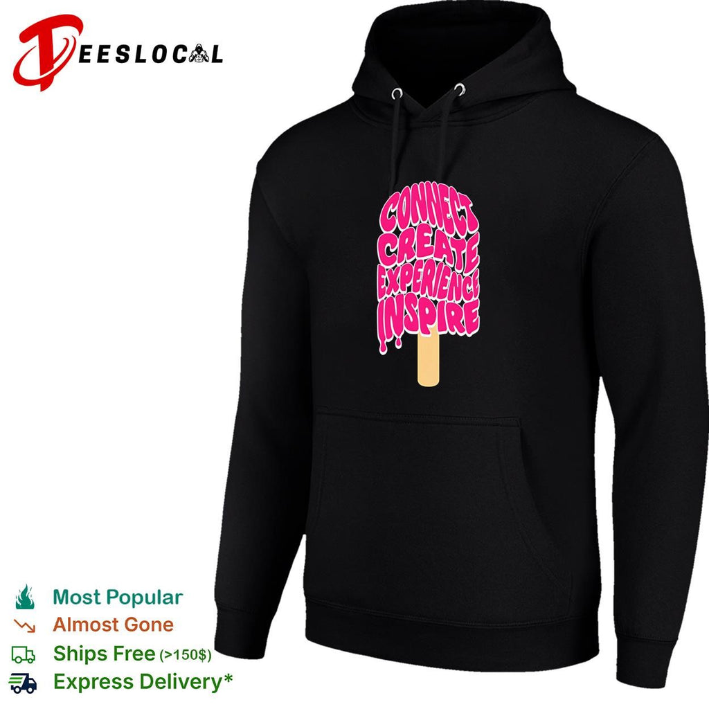 Connect create experience inspired ice cream shape shirt