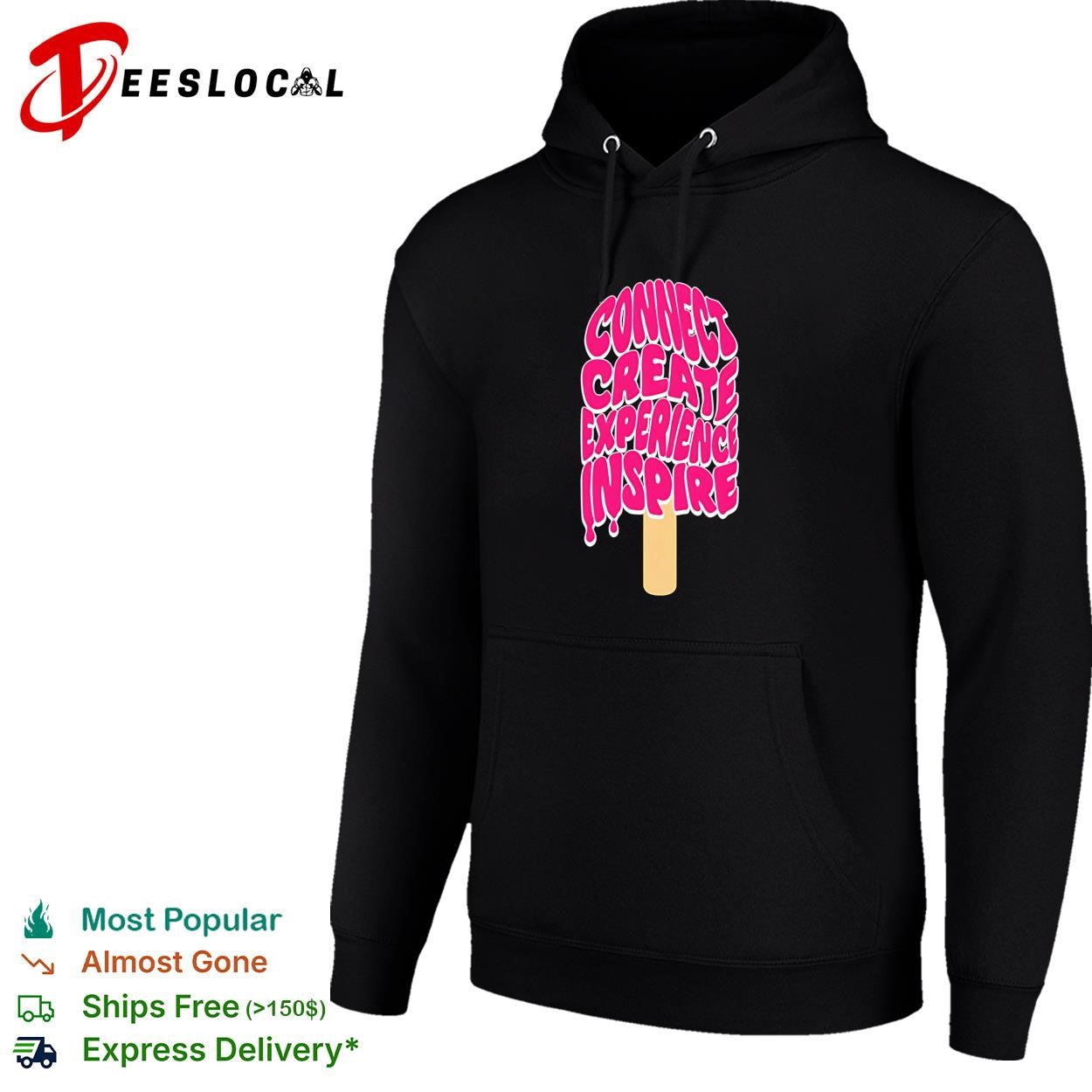 Connect create experience inspired ice cream shape shirt