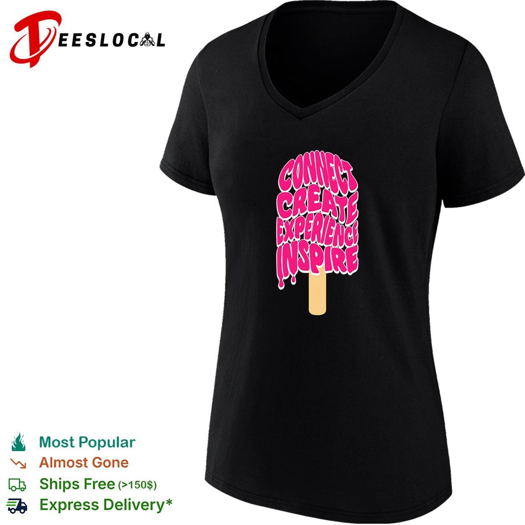Connect create experience inspired ice cream shape shirt