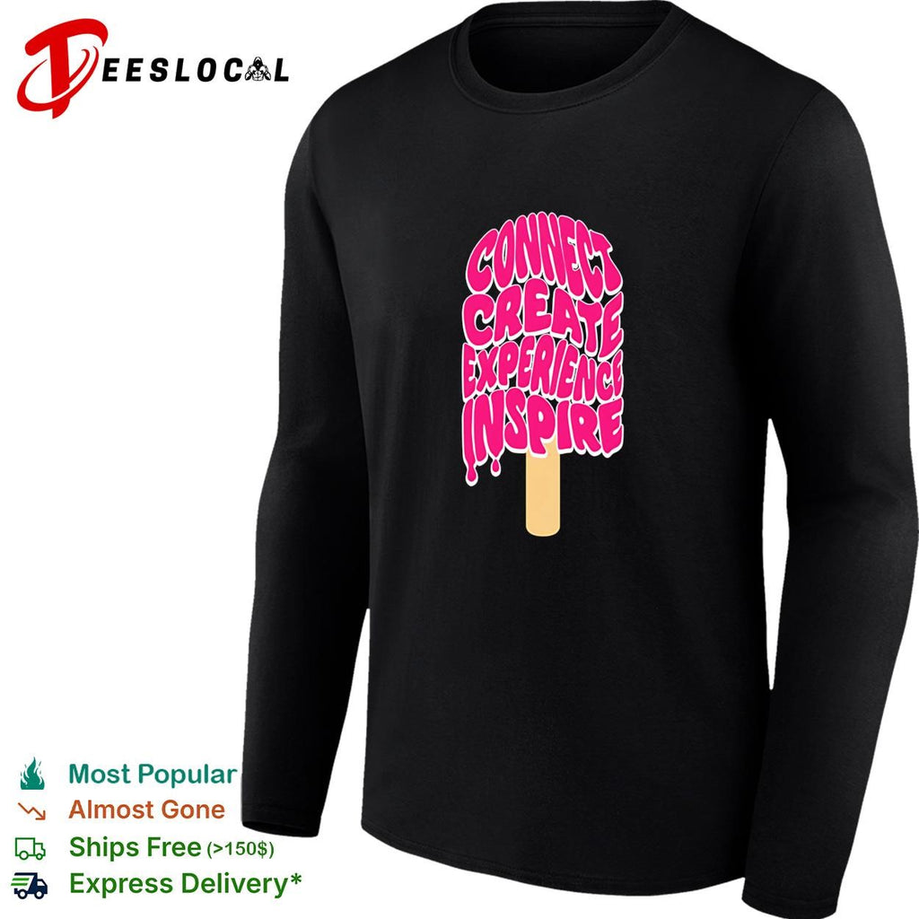 Connect create experience inspired ice cream shape shirt