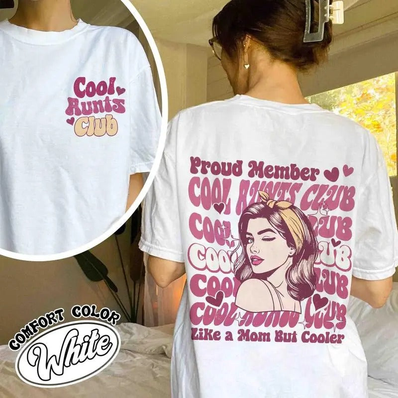 Cool Aunts Club Pocket Shirt, Cool Aunts Club Shirt, Cool Aunts Club T-Shirt, Great Aunt Club, Aunt and Neice Gift,...
