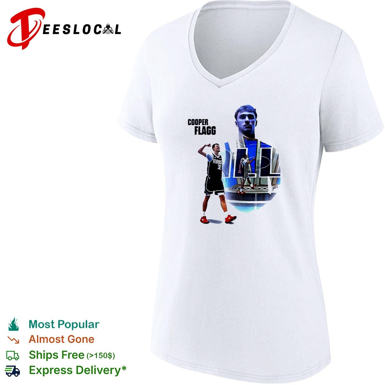 Cooper Flagg Dallas Mavericks jersey NBA Rookie of the Year shirt