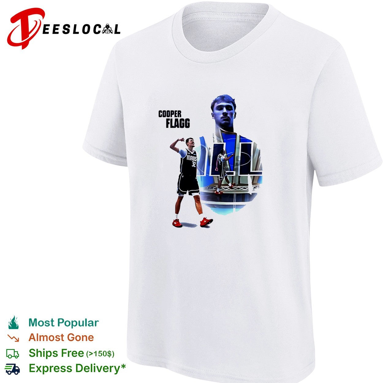 Cooper Flagg Dallas Mavericks jersey NBA Rookie of the Year shirt