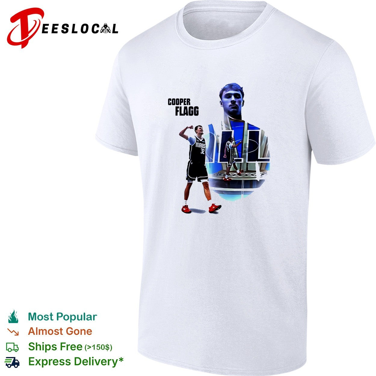 Cooper Flagg Dallas Mavericks jersey NBA Rookie of the Year shirt