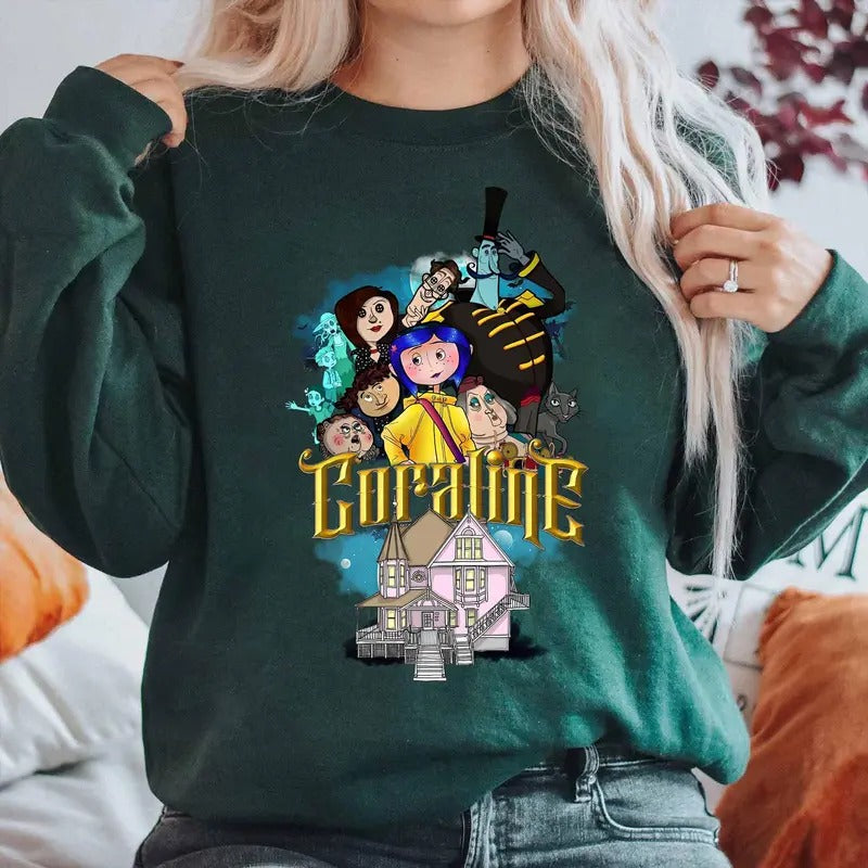 Cooraline Halloween Shirt Cooraline Halloween Movie Shirt Cooraline Character Cartoon Shirt Cooraline Fan Shirt Halloween...