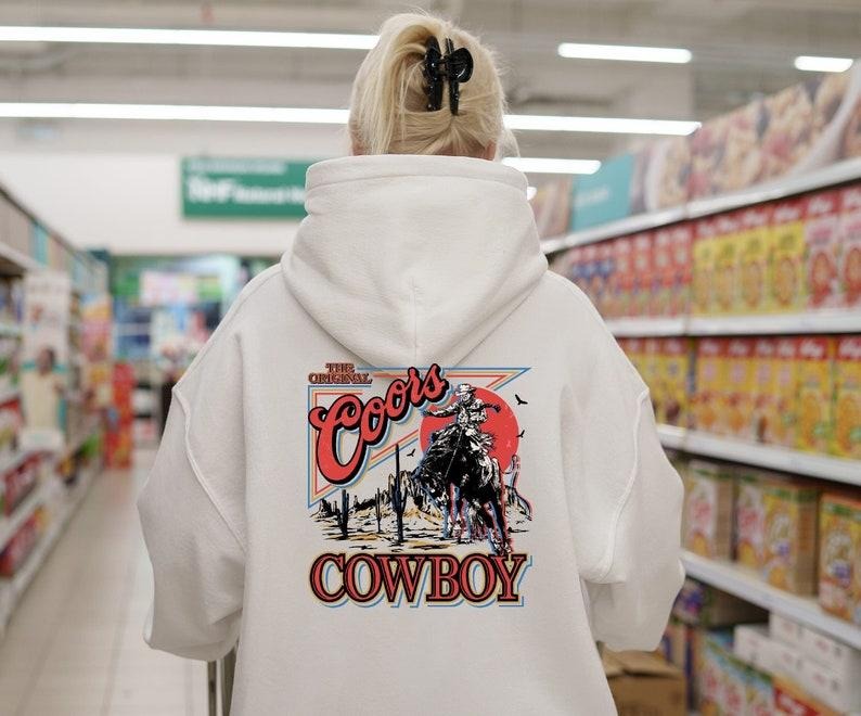 Coors Original Cowboy Hoodie,Coors Western Shirt, Rodeo Shirt, Original Coors Shirt, Gifts for him, Beer Lover Shirt, Gifts for her, Cowgirl vintage T-shirt, sweater and Hoodie cotton shirt