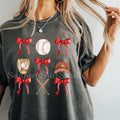Coquette Bow Baseball Collage T shirt  | Pepper comfort colors t shirt Hoodie, Sweatshirt | CiraTrend.com