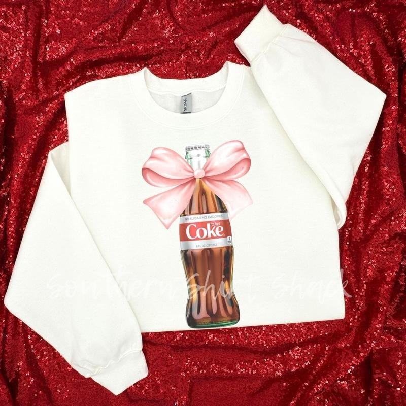 Coquette Bow Diet Cola Sweatshirt T-Shirts, Hoodie | CiraTrend.com