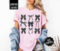 Coquette Bows Comfort Colors Shirt, Black Bow Tshirt, Cute Women's Tee Hoodie, Sweatshirt | CiraTrend.com