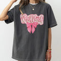 Coquette Mama Shirt, Mama Comfort Tee, Coquette Mom T-Shirt, Floral Mom Shirt, Pink Bow Shirt, Mom Life Shirt, Cute Mom...
