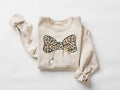 Coquette Nurse Stethoscope Bow Sweatshirt, Leopard Nurse Sweatshirt, Nurse Bow Sweater, Gift For Nurse, Bow Oversized...