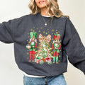 Coquette Nutcracker Sweatshirt, Holiday Winter Crewneck, Retro Christmas Long Sleeves Pullover, Women's Xmas Gifts...