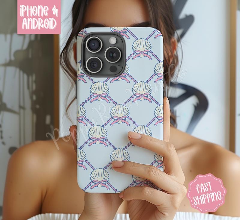 Coquette Seashell Phone Case Mag Safe Compatible Magnetic Tough Cases T-Shirts, Hoodie, Sweatshirt | CiraTrend.com