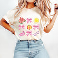 Coquette Summer T-Shirt, Summer T-Shirt, Pink Bow T-Shirt, Beach T-Shirt, Soft Girl Era T-Shirt, Summer Vibes T-Shirt...