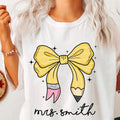 Coquette Teacher Bow Comfort Colors Shirt, Kindergarten Teacher Shirt, Back To School Shirt, Elementary School Shirt,...