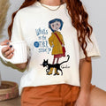 Coraline What's on the Other Side? Shirt, Horror Corline movies, Horror Character Shirt, Halloween Crewneck Sweatshirt Hoodie