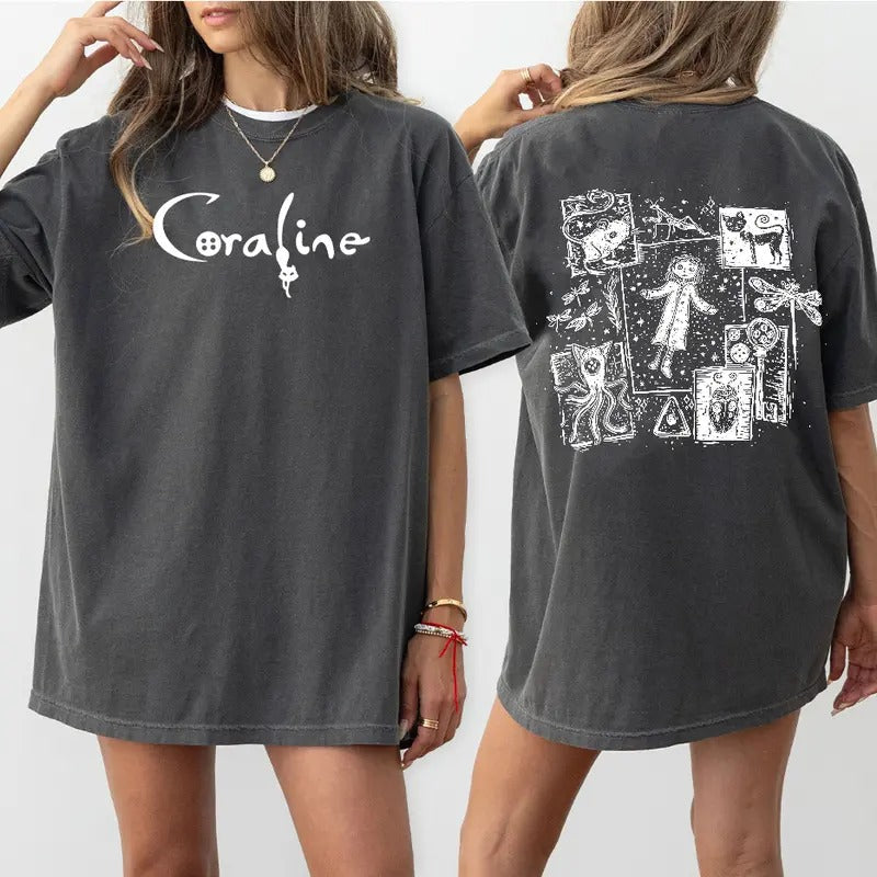 Coraline dreaming two sides Shirt, Wybie her friend, Dreaming of Coraline Sweatshirt, Coraline Welcome Home Sweatshirt,...