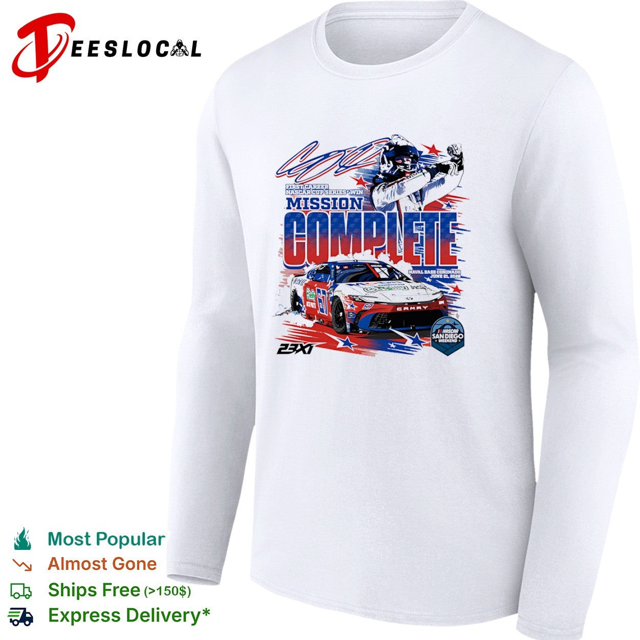 Corey Heim 23XI Toyota NASCAR Cup Series Mission Complete San Diego Weekend shirt