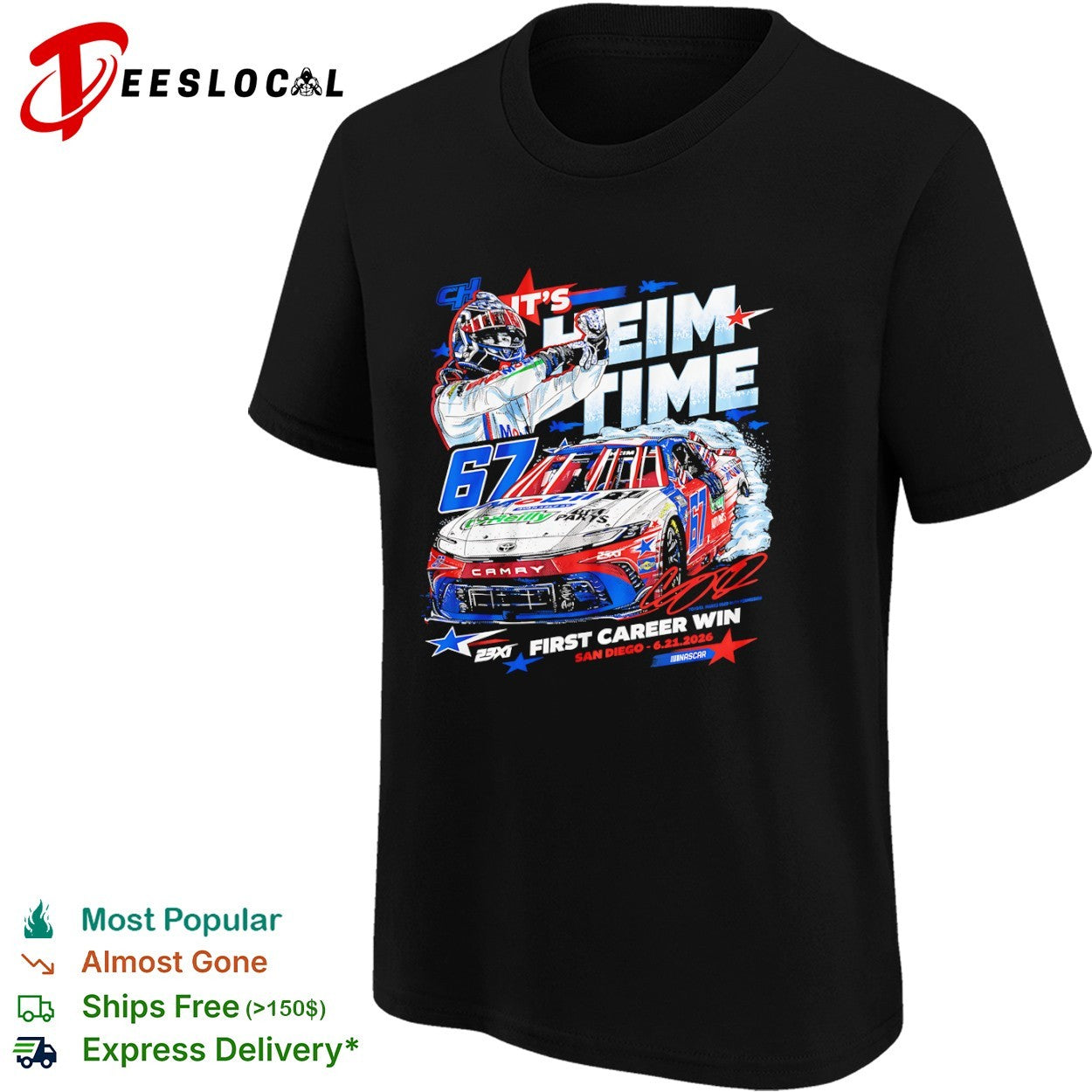 Corey Heim 23XI racing It’s heim time First career win shirt