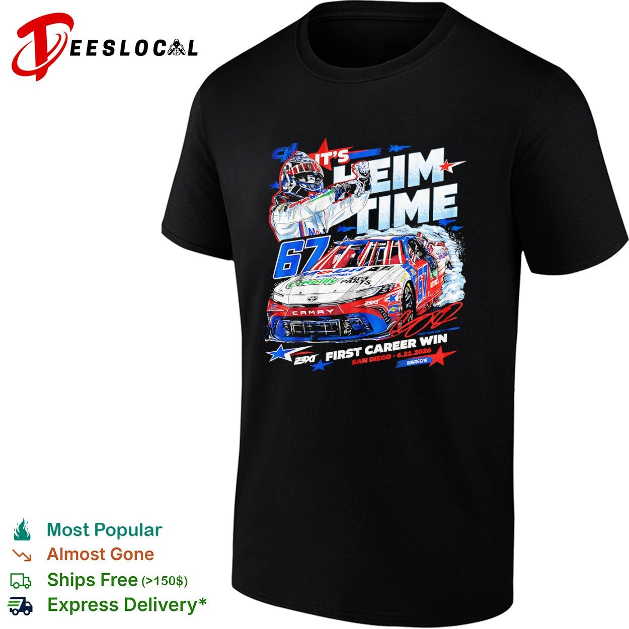 Corey Heim 23XI racing It’s heim time First career win shirt