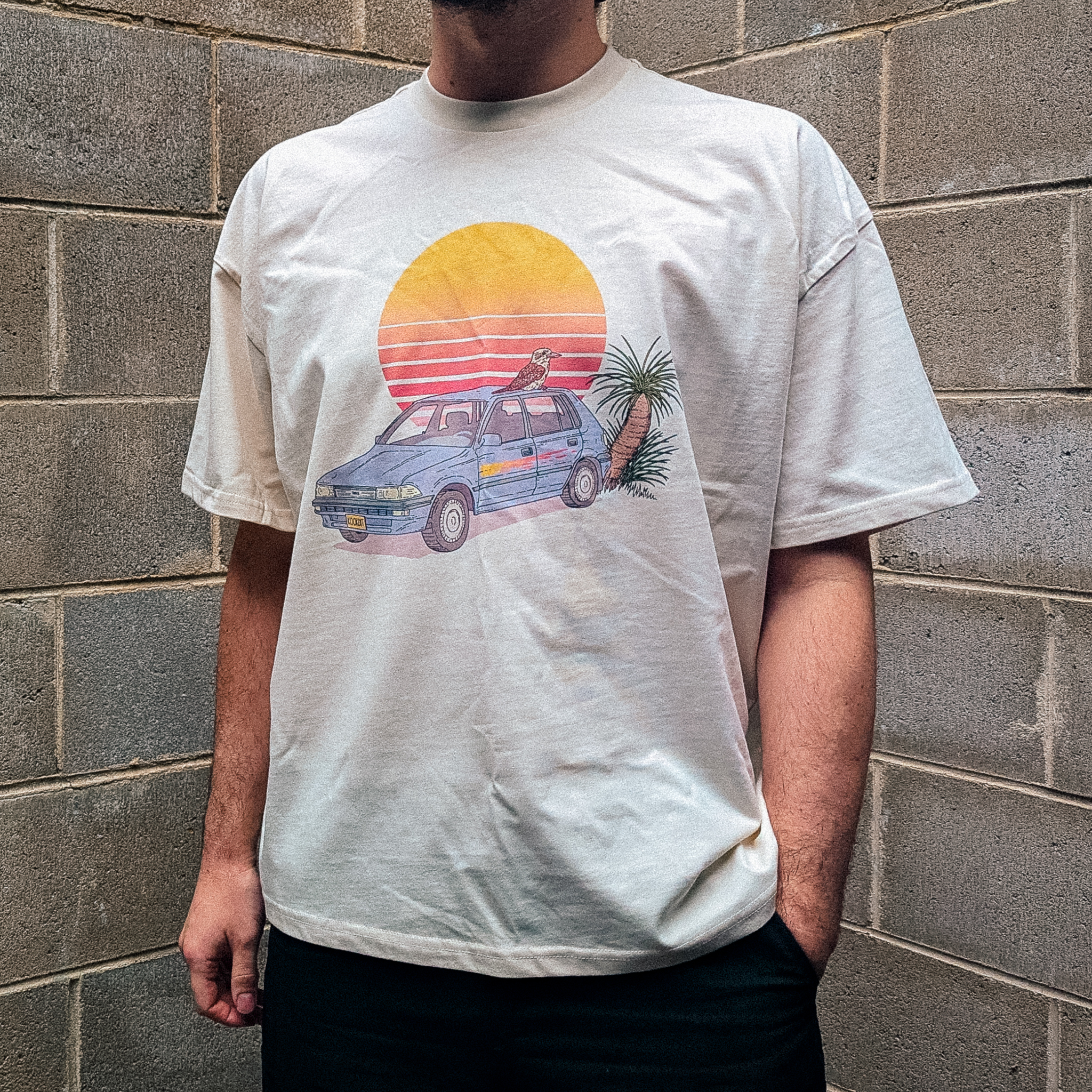 Kookaburra Corolla Oversized Tee Hoodie, Sweatshirt | CiraTrend.com (Image 1)