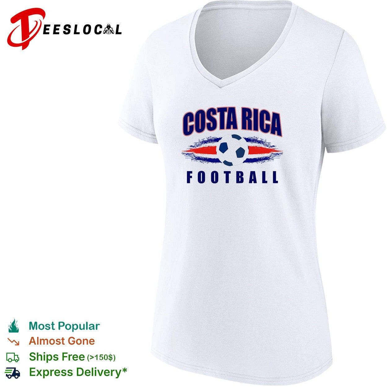 Costa Rica football soccer ball shirt