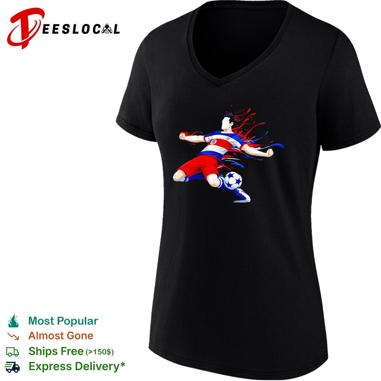 Costa Rica soccer player action shirt