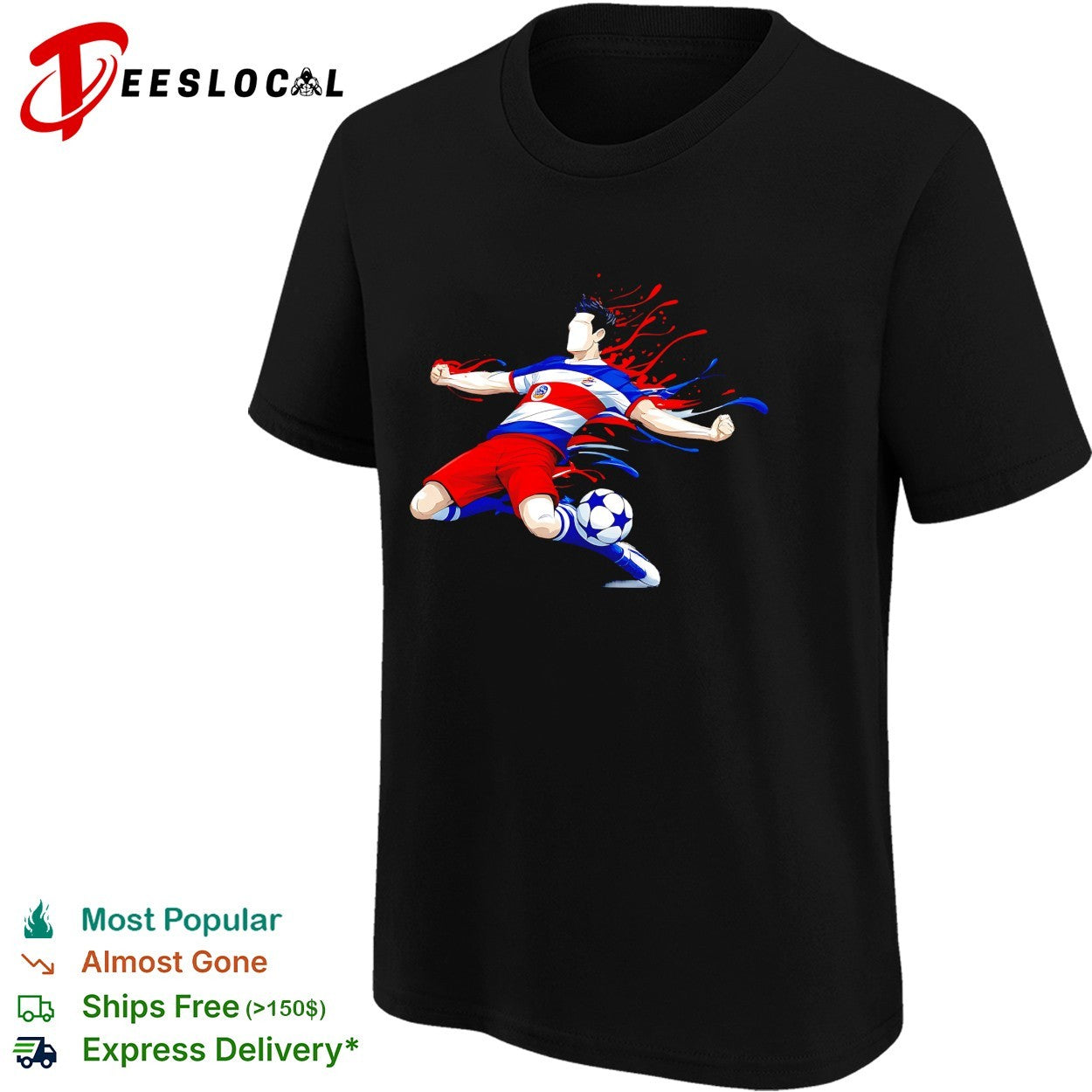 Costa Rica soccer player action shirt
