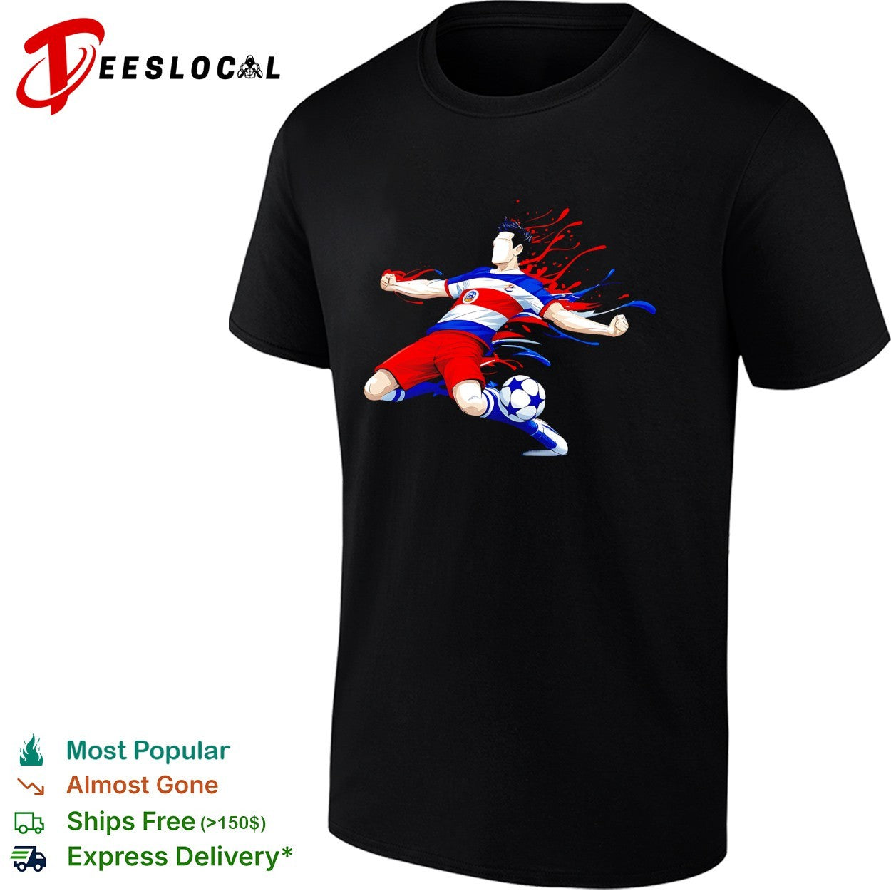 Costa Rica soccer player action shirt