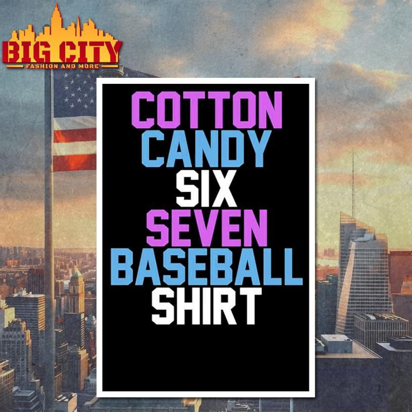 Cotton Candy Six Seven Baseball Shirt