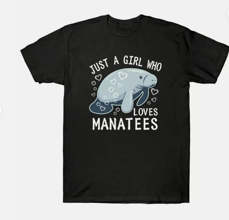 Cotton Just Men's Who A Short Sleeve Loves Manatees Funny T-Shirt Tee Girl Hoodie, Sweatshirt | CiraTrend.com