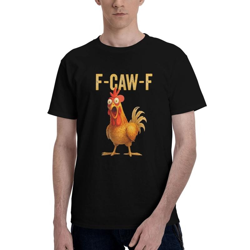 Cotton Mens Funny F-Caw-F Chicken shirts,FCAWF Chicken T-Shirt Hoodie, Sweatshirt | CiraTrend.com