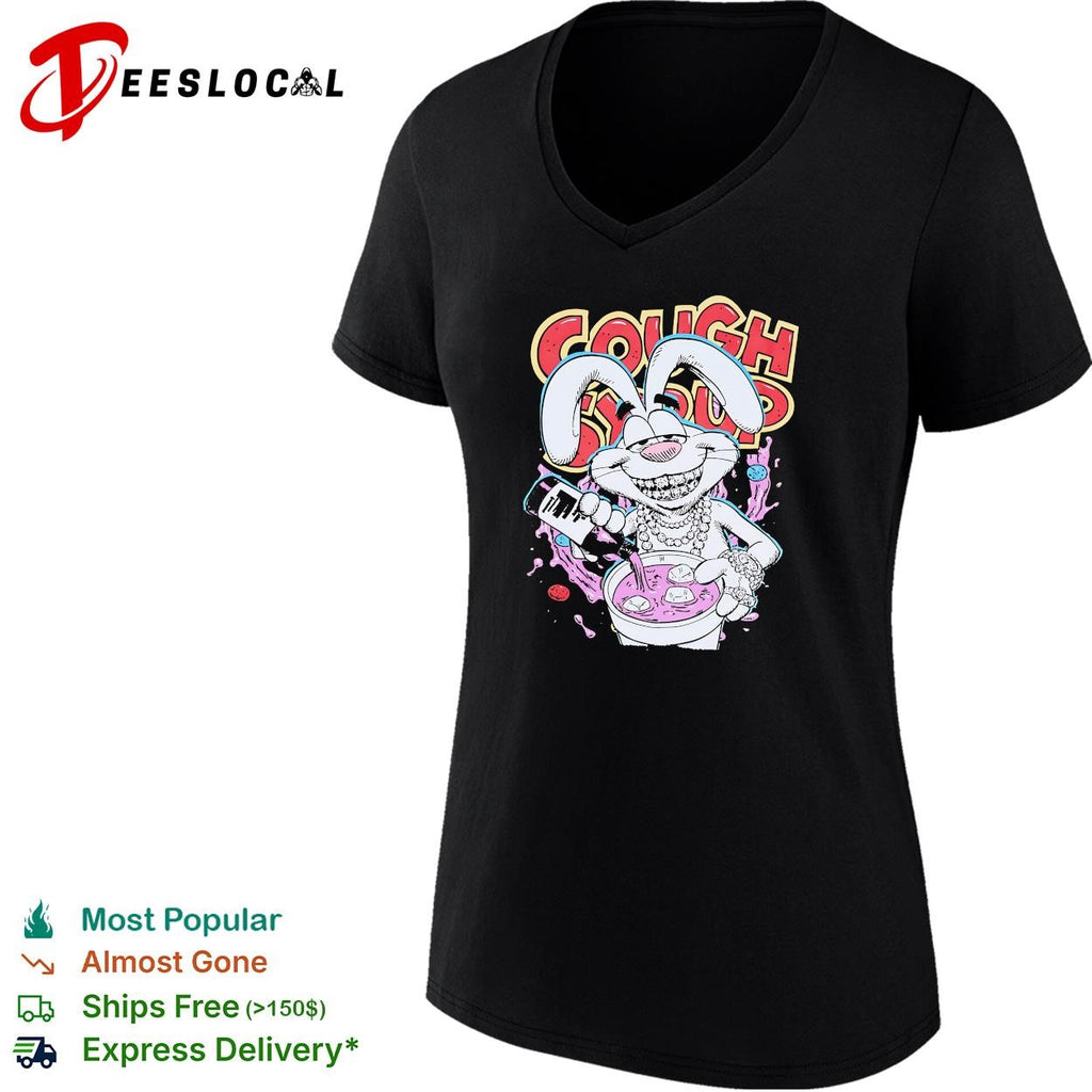 Cough syrup rabbit mascot parody shirt
