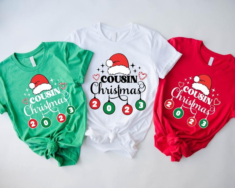 Cousin Christmas 2023 Shirt, Cousins Crew Winter Holiday T-shirt, Big Family Matching Christmas Outfit, Cousin Reunion...
