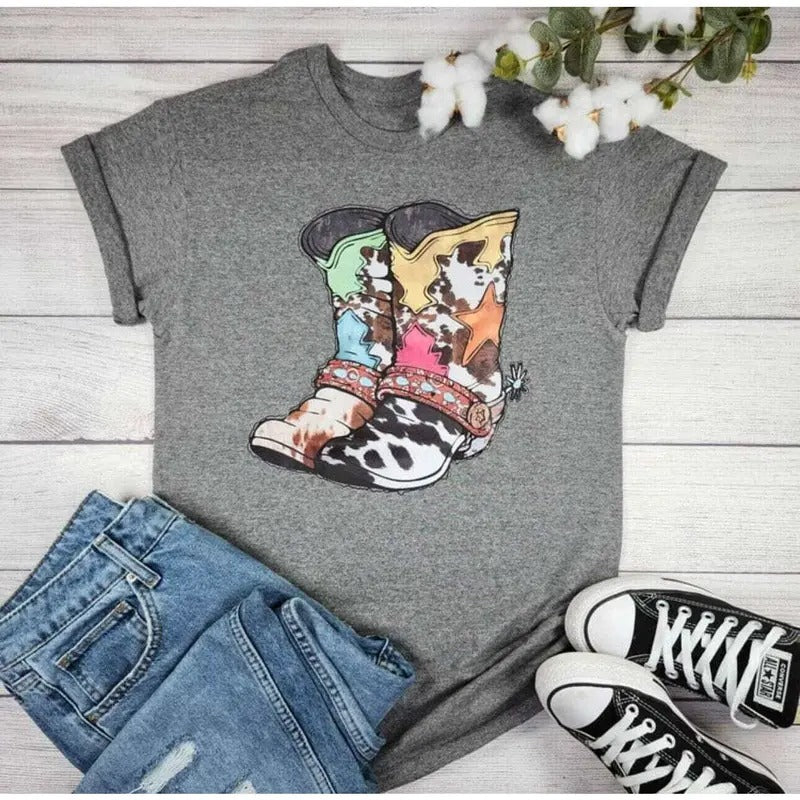 Cow Boots Graphic Tee Hoodie, Sweatshirt | CiraTrend.com