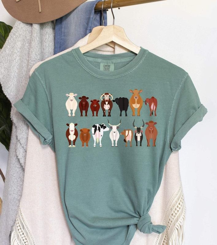 Cow Breeds Farm Animal Lover T-Shirt Hoodie, Sweatshirt | CiraTrend.com